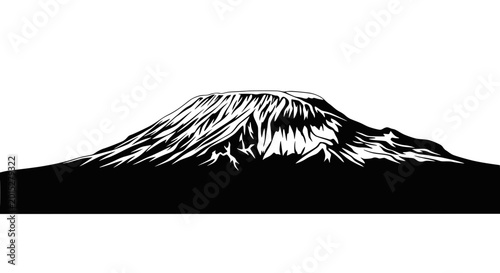 Foto Stylized Mountain Silhouette - Kilimanjaro Inspired Peak