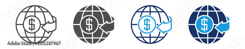 Bild auf Leinwand remittances icon set with multi concept