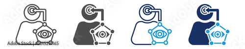 Photos perception icon set with multi concept