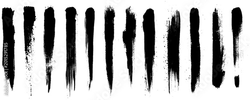 Quadro su tela Charcoal pencil straight horizontal lines