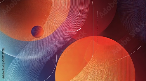 Electro music cover template with geometric gradient shapes. 