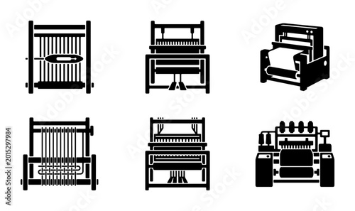 Принти на полотні Fried Egg Icons Set, Sunny Side Up and Over Easy Egg Illustrations, Breakfast Fo