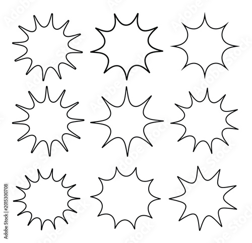 Explosion Burst Vector Graphic Elements