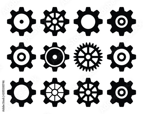 Gear Icons Vector Illustration