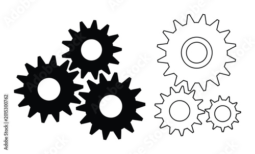 Gear Wheels Vector Illustration