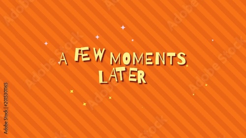 Playful Text Animation a Few Moments Later Motion Graphics for Video Editing Transitions