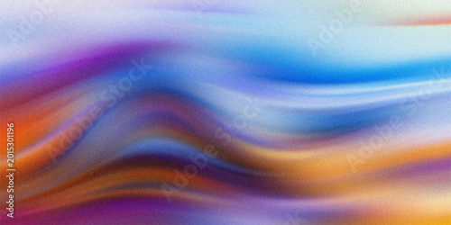 Schilderij op canvas abstract flowing colors with subtle grain effect, smooth curves and vibrant hue transitions