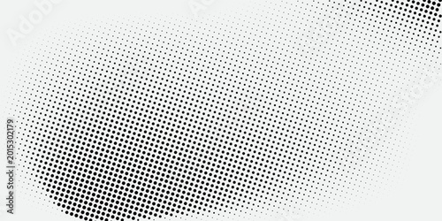 Foto Set of halftone dots gradient pattern texture isolated on white background