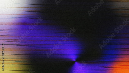 Abstract digital art featuring vibrant purple, blue, and orange streaks blending together in a smooth gradient pattern with a soft focus effect