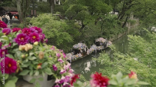Classical Chinese garden with historic architecture in Suzhou