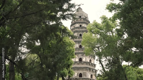 Classical Chinese garden with historic architecture in Suzhou