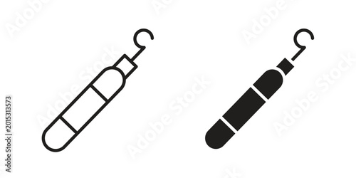 Bild auf Leinwand Periodontal scaler icon in line design