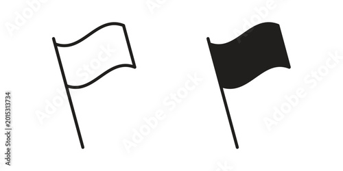 Plain flag icon in line design. editable stroke icon vector. EPS10