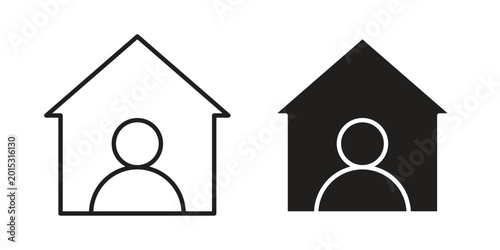 Bild auf Leinwand Tenant icon in line design. editable stroke icon vector. EPS10
