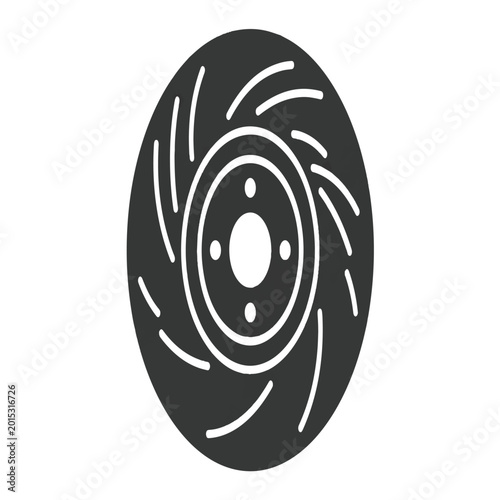 Bild auf Leinwand Ventilated Brake Disc Vector