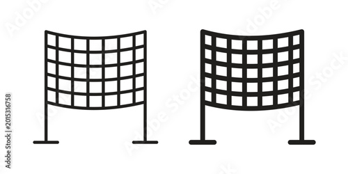 Foto Volleyball net icon in line design