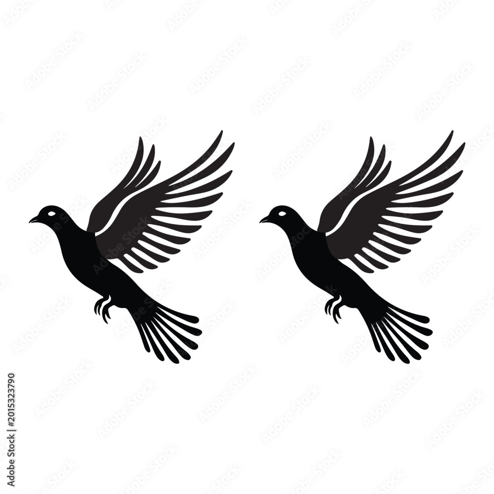 Fototapeta premium Free Birds vector, Bird Flying Vector,Birds vector, Free Black Vector,Free Victor
