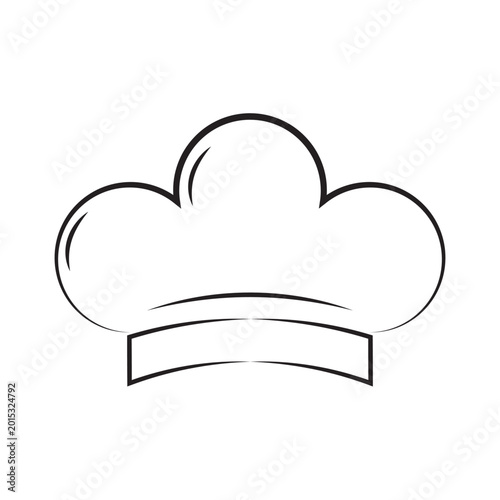Chef hat Logo icon flat design