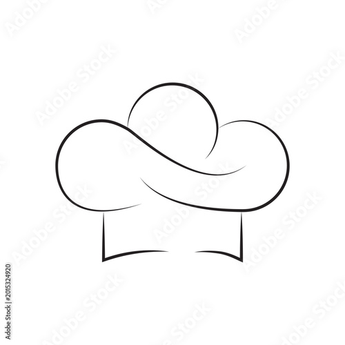Chef hat Logo icon flat design