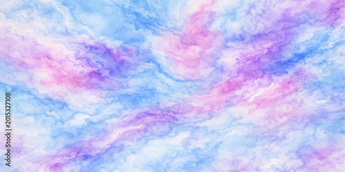 Bilde på lerret An abstract colorful watercolor background featuring a vintage paper texture wit