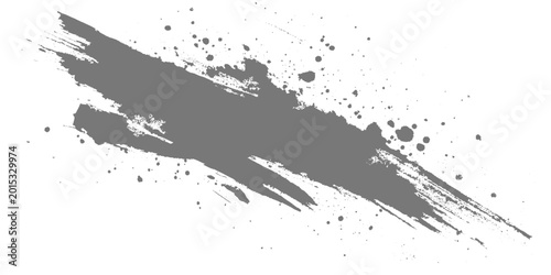 Foto A minimalist black ink brush stroke sweeping in a smooth arc, with textured edges and fading bristle marks on a clean white texture background vector
