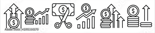 Konstfotografi Inflation icon set
