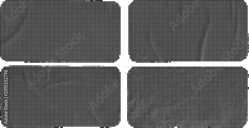Foto Four dark gray rectangles with rounded corners on a transparent background