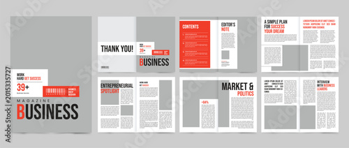 business magazine template. magazine template