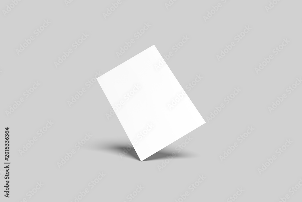 Naklejka premium Blank A4 Flyer Mockup - 3D Illustration