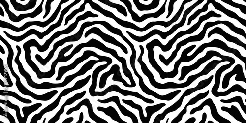 zebra stripe pattern black and white seamless design