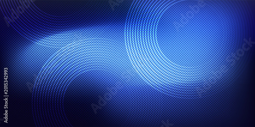 Futuristic Digital Data Interface with Glowing Orbital Rings