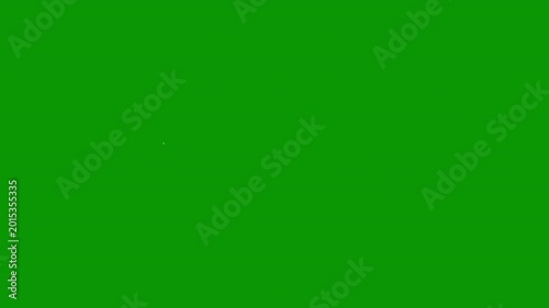 Glowing white dollar sign particles animation on green screen background, falling money signs motion graphics, 4k financial success transition effect