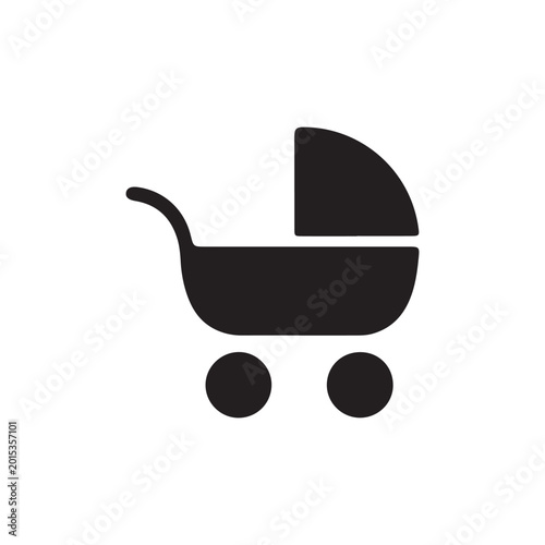 Baby Stroller, Pram, Stroller Icon, Vector Baby Cart