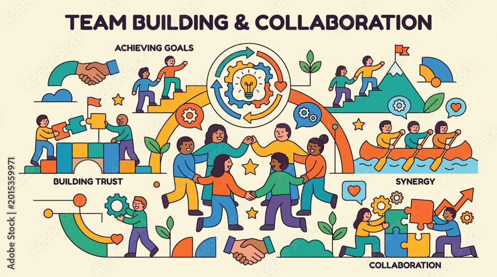 Fototapeta premium People collaborating in a team.