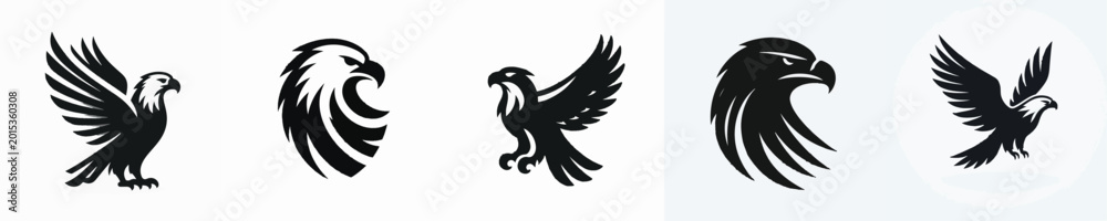 Fototapeta premium Eagle Silhouette Vector Illustration