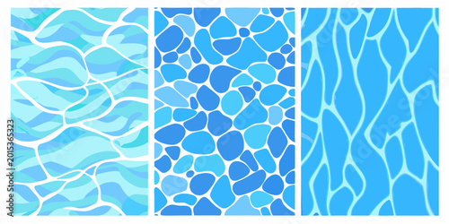 Fotografie water ripple patterns abstract blue water textures seamless background