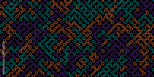 Turing abstract seamless pattern. Premium Vector. Microbiology background.