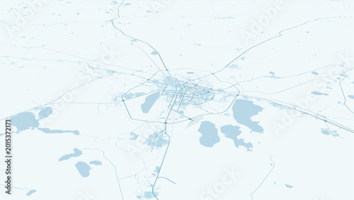 Tableau sur toile Modern minimalist vector map of Astana, Kazakhstan