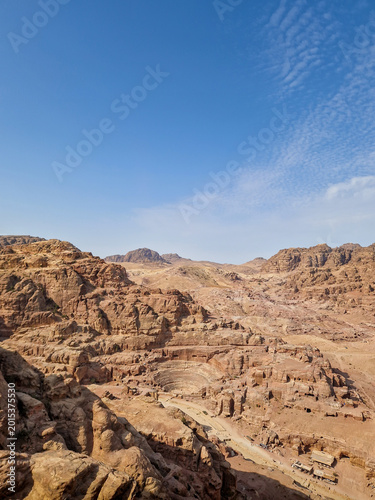 Quadro su tela Überblick über das Amphitheater der Nabatäer, auch ⁠Theater von Petra, in Jordan