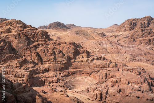 Quadro su tela Überblick über das Amphitheater der Nabatäer, auch ⁠Theater von Petra, in Jordan
