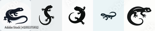 Salamander Silhouette Vector Illustration