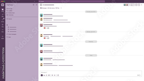Fotografía Chat Messenger App Template_Light Theme