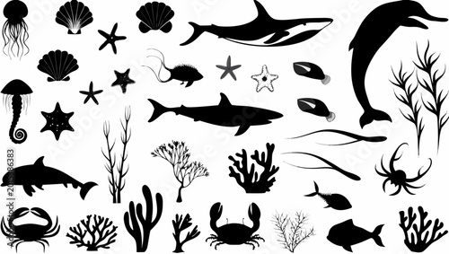 vector silhouettes of animals