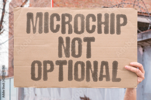 Obraz na plátne "Microchip Not Optional" Mandatory microchipping helps reunite abandoned pets with owners
