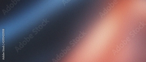 Schilderij op canvas Dual tone blue and orange grainy abstract background with subtle light flares and professional noisy texture for creative minimalist visual interfaces