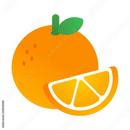Orange Citrus Flat Icon