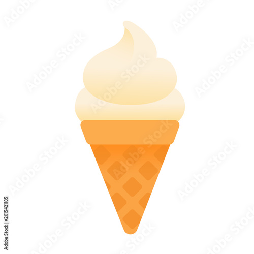 Vanilla Ice Cream Flat Icon