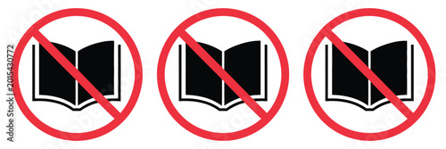 Foto No books allowed sign isolated prohibition icon representing banned books litera