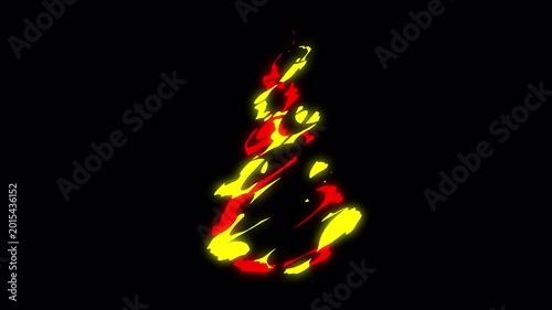 Fire element 2d vfx animation on alpha channel