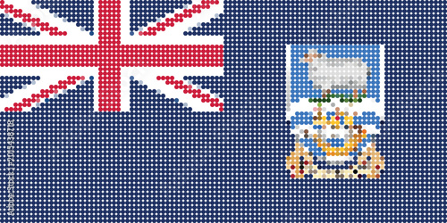 Tableau sur toile Flag of Falkland Islands pixel art of dots